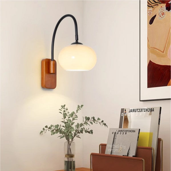 LumiGlide – Rotatable Bauhaus Glass Wall Lamp