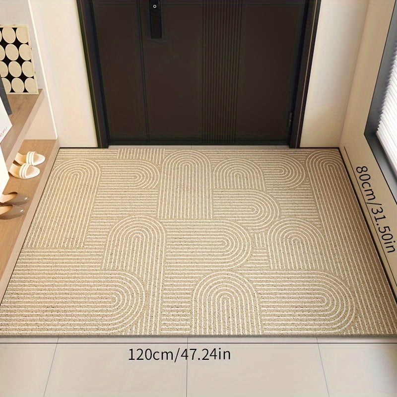 Tappetino per pavimento misterioso spray seta bianca - zerbino in PVC impermeabile antiscivolo, morbido e confortevole per interno ed esterno