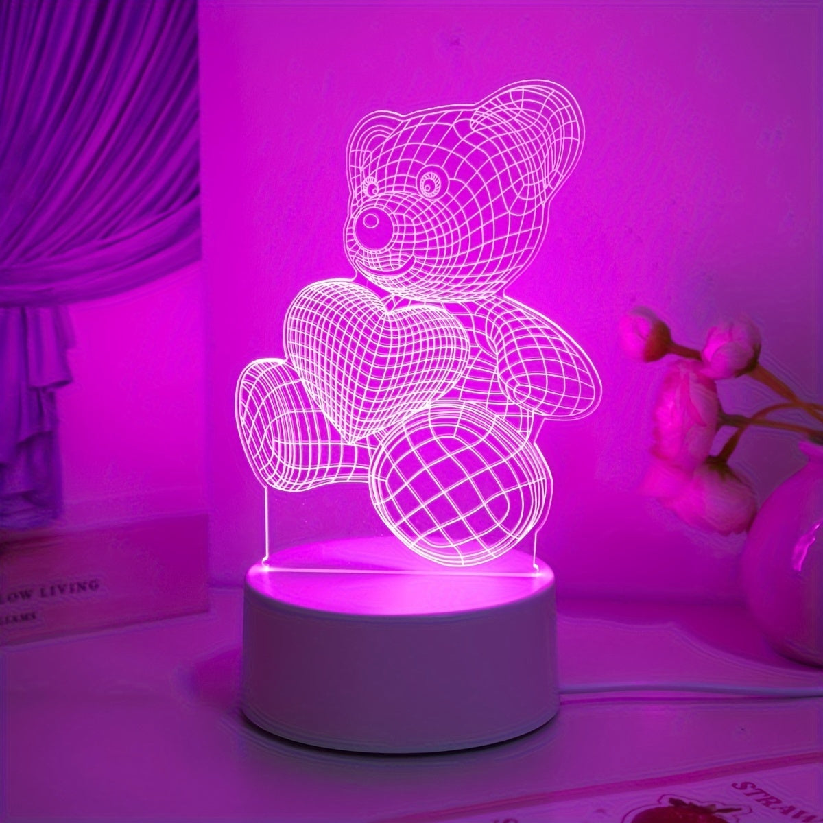 LumiBear - 3D Teddy Bear Illusion Night Light with Touch Control