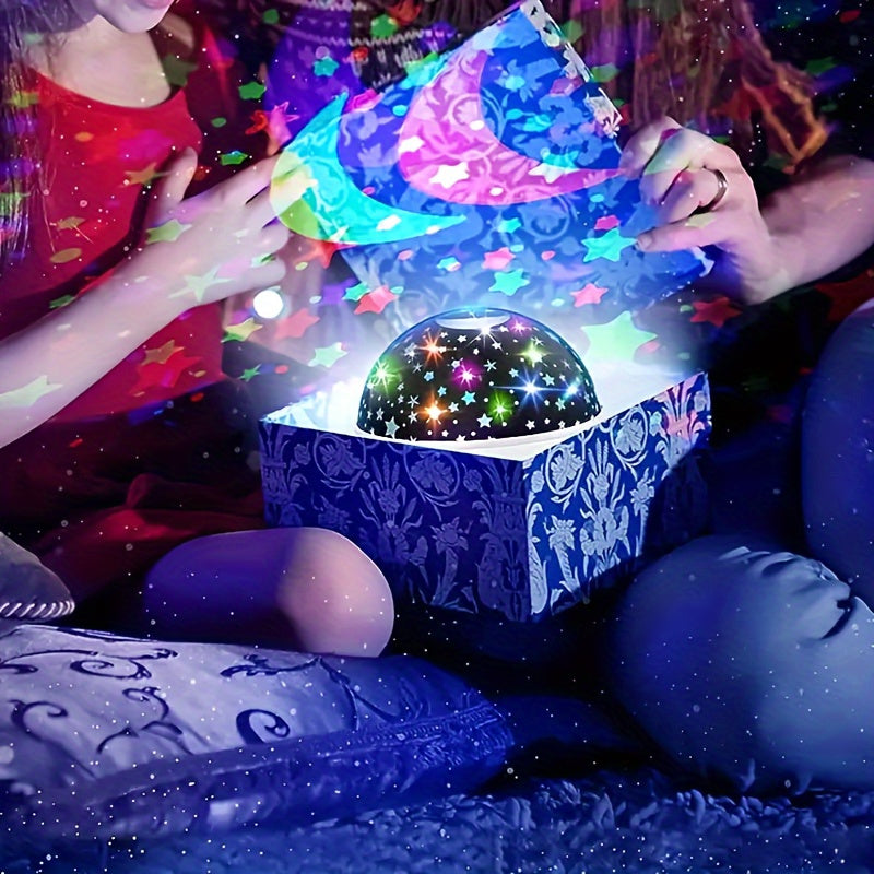 StarGlow - LED Star Projector Night Light with Adjustable Colors and USB Power Supply
