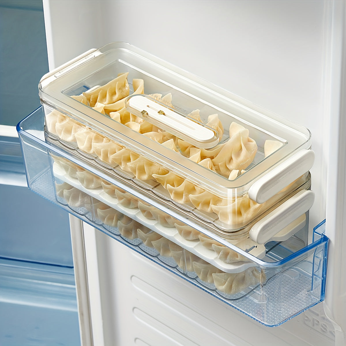 1 pezzo Scatola di Stoccaggio per Frigorifero – Contenitore di Conservazione in PET Sicuro per Alimenti, Singolo/Doppio Strato