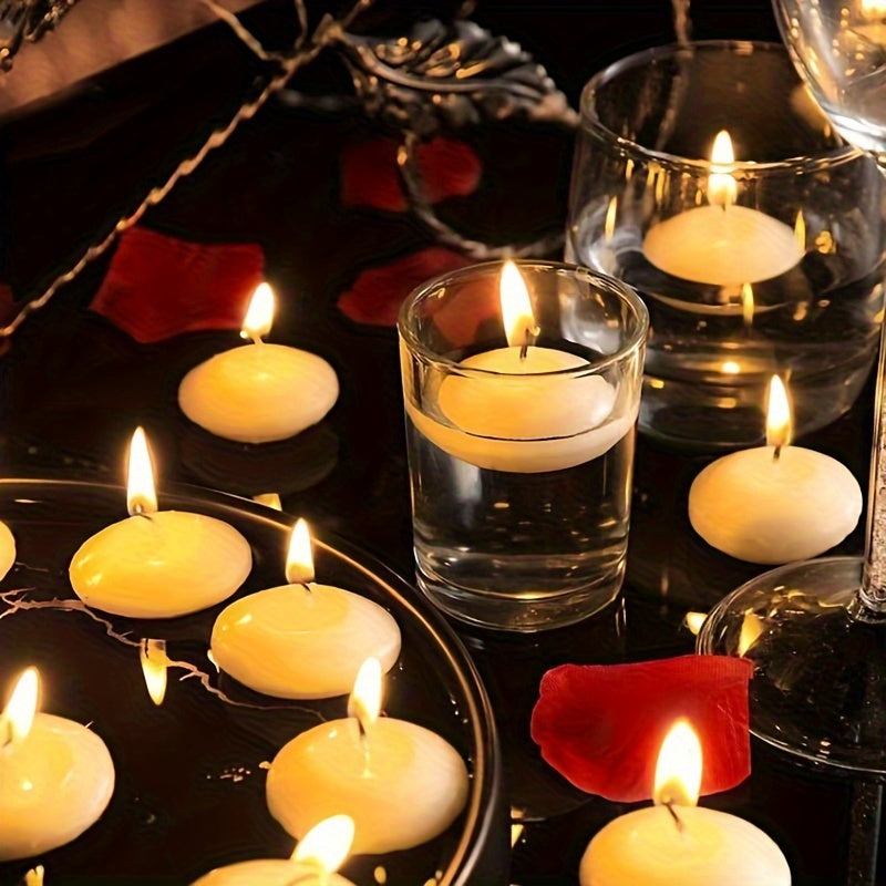 40 Pieces Premium Floating Candles - Ideal for Weddings & Special Occasions | Smokeless, Natural Paraffin Wax
