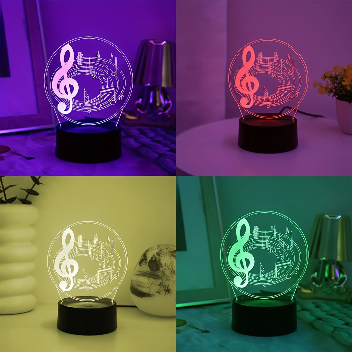 MusicLight - Modern Acrylic Table Lamp with Touch Control and USB Connection