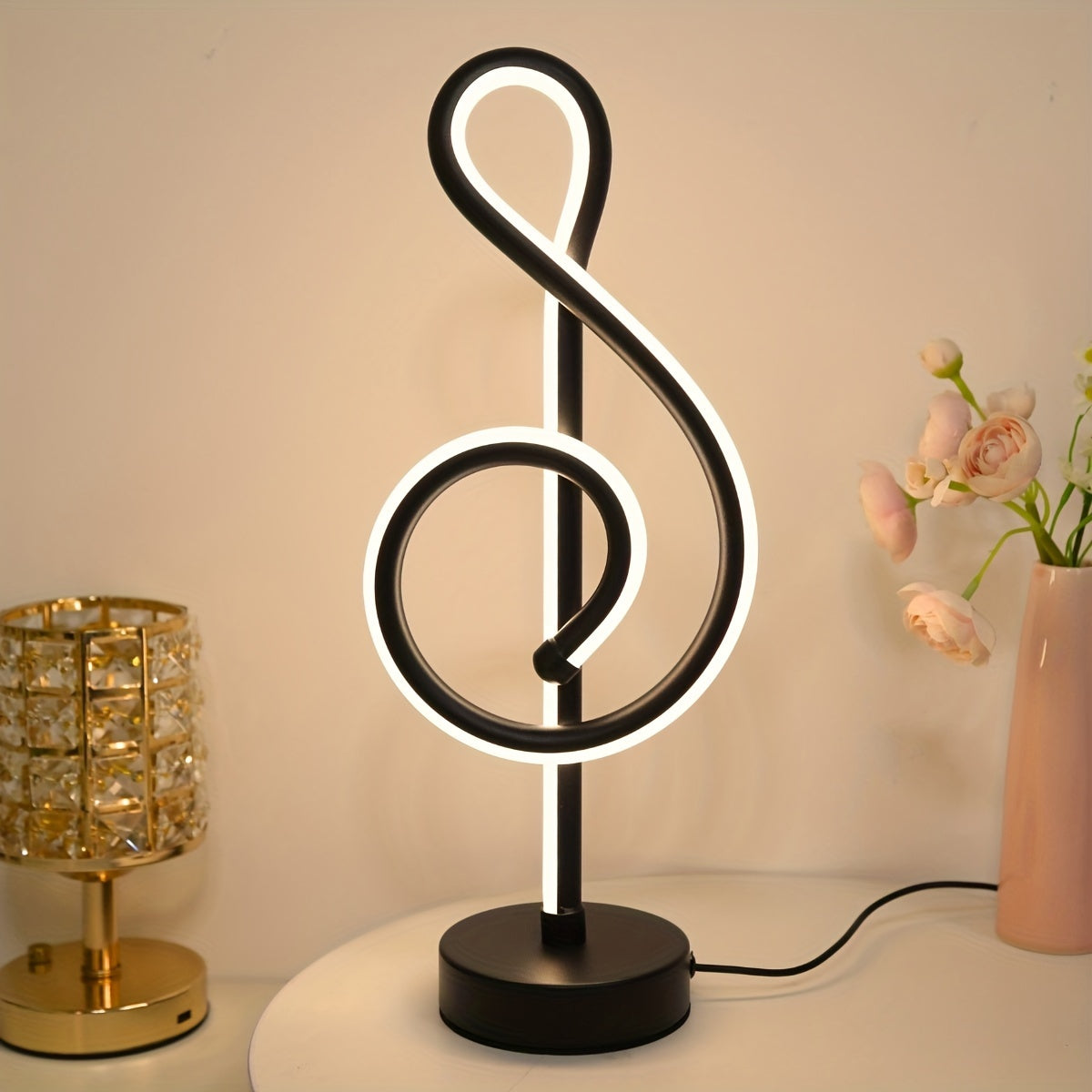 TrebleLight - Candeeiro de Mesa Moderno e Criativo com Iluminação LED Ajustável