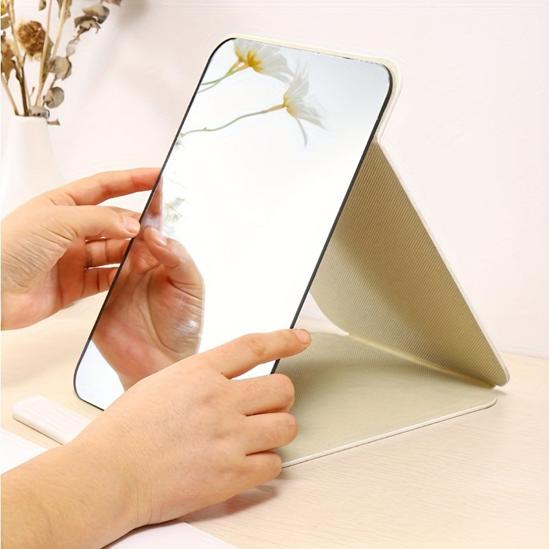 Espelho de Maquilhagem Portátil e Dobrável – HD, Modelo de Mesa, Ideal para Mulheres e Raparigas, Sem Pilhas