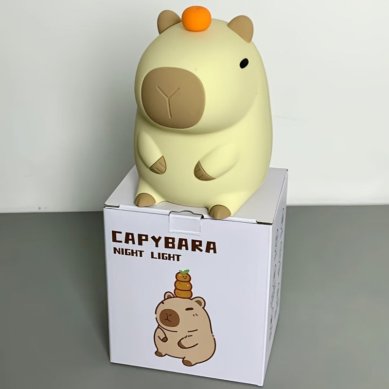 CapyGlow - Cute Capybara Night Light with USB Rechargeable Silicone Lamp