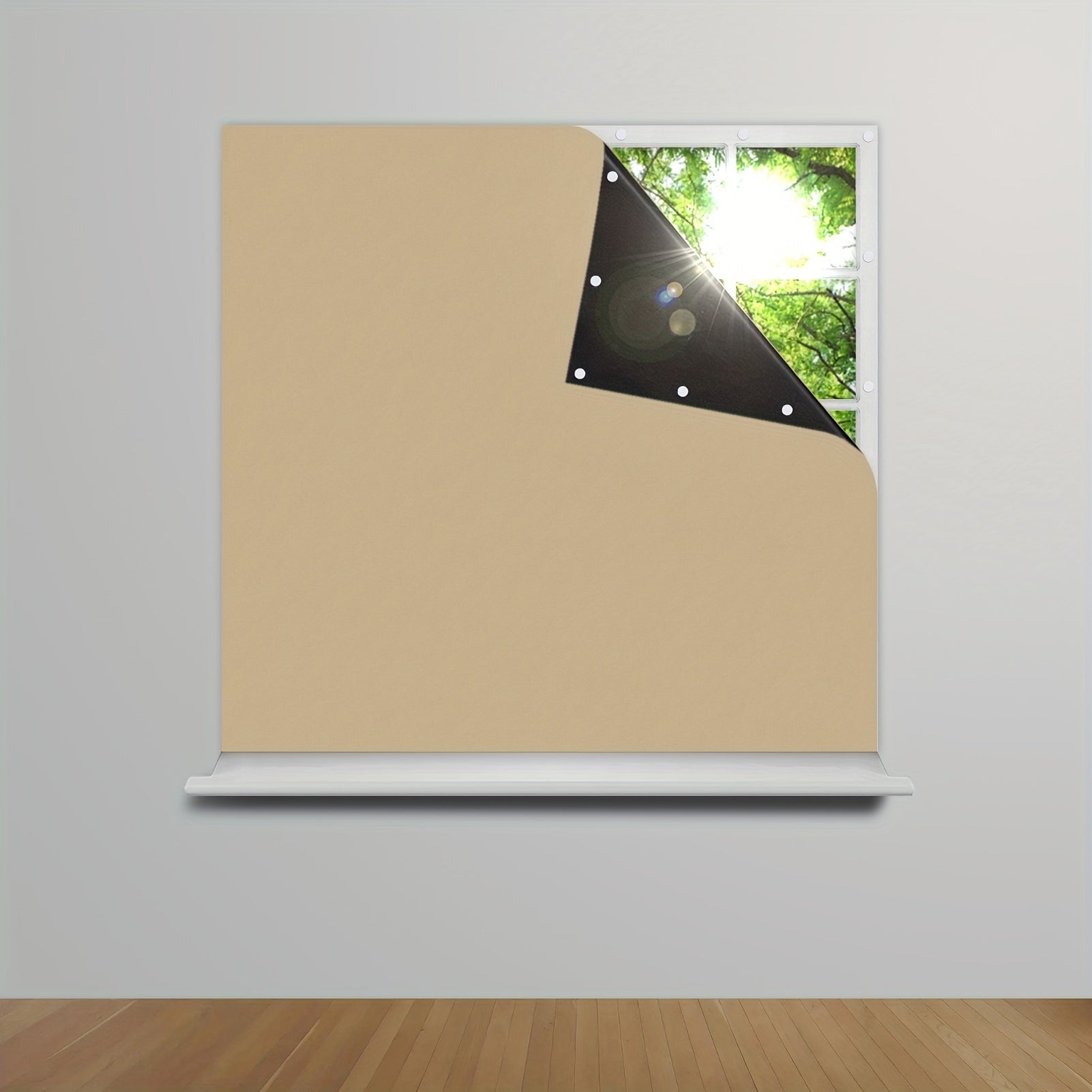 1 Peça de Cortinas Opacas - Persianas Opacas Portáteis, Revestimento de Janelas para Quarto e Sala de Estar