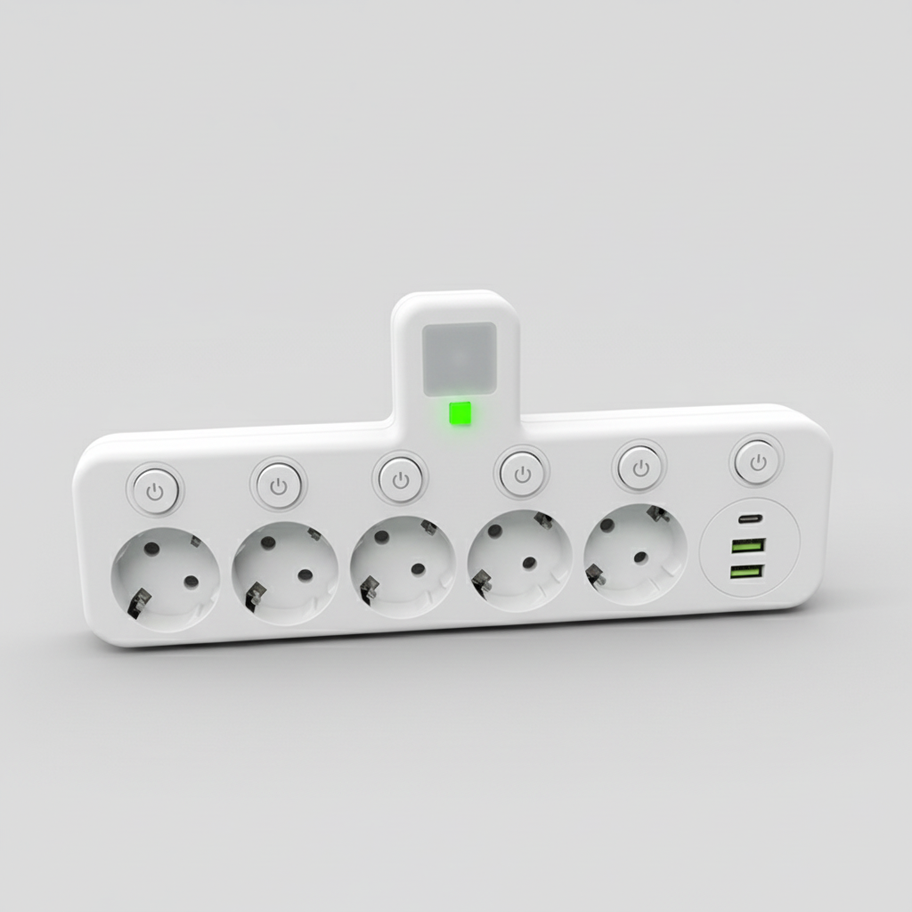 Multipresa Intelligente USB Lampada Notturna Casa Ufficio