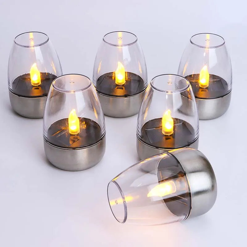 SolarFlame - Waterproof LED Candles for Outdoors, Solar-Powered & Flameless