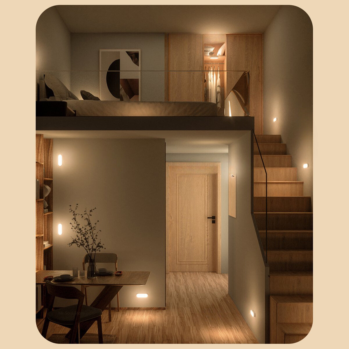 LightGuard - Lampada da parete con sensore di movimento ricaricabile USB