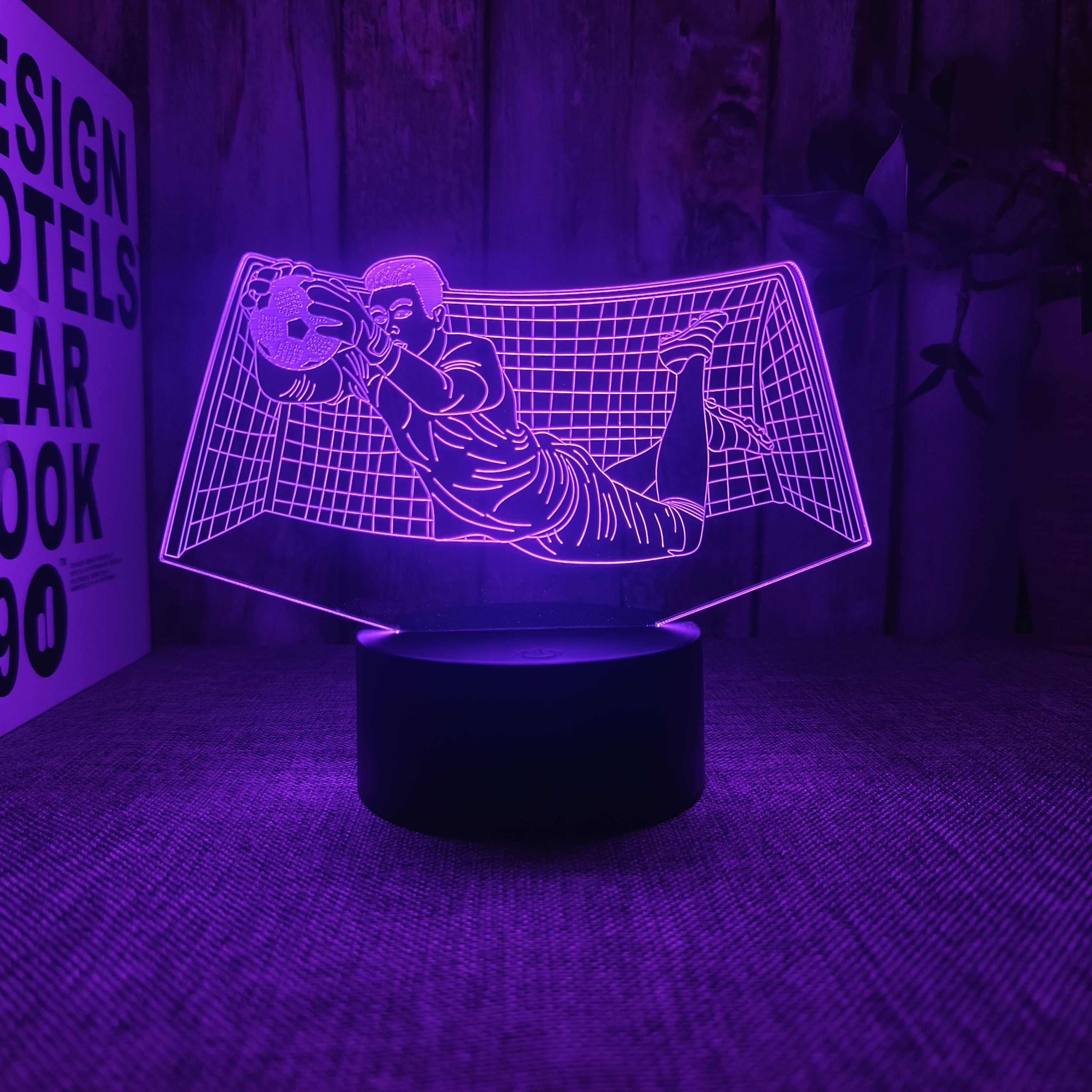 KeeperLight - 3D Football Goalkeeper Night Lamp with Touch Control