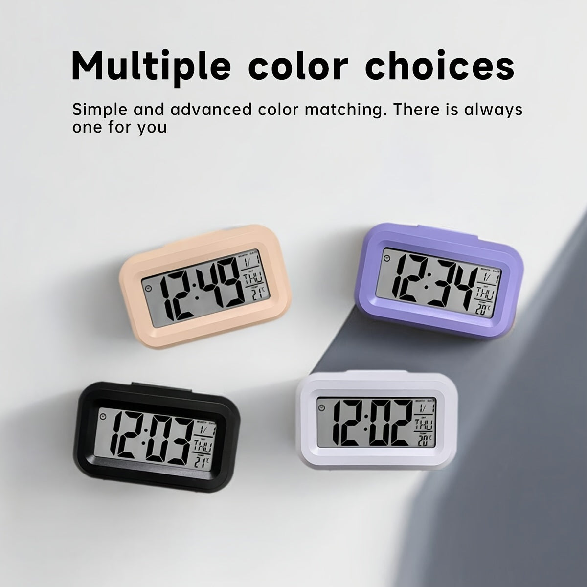 GlowClock - Digital Alarm Clock with Date and Light Display