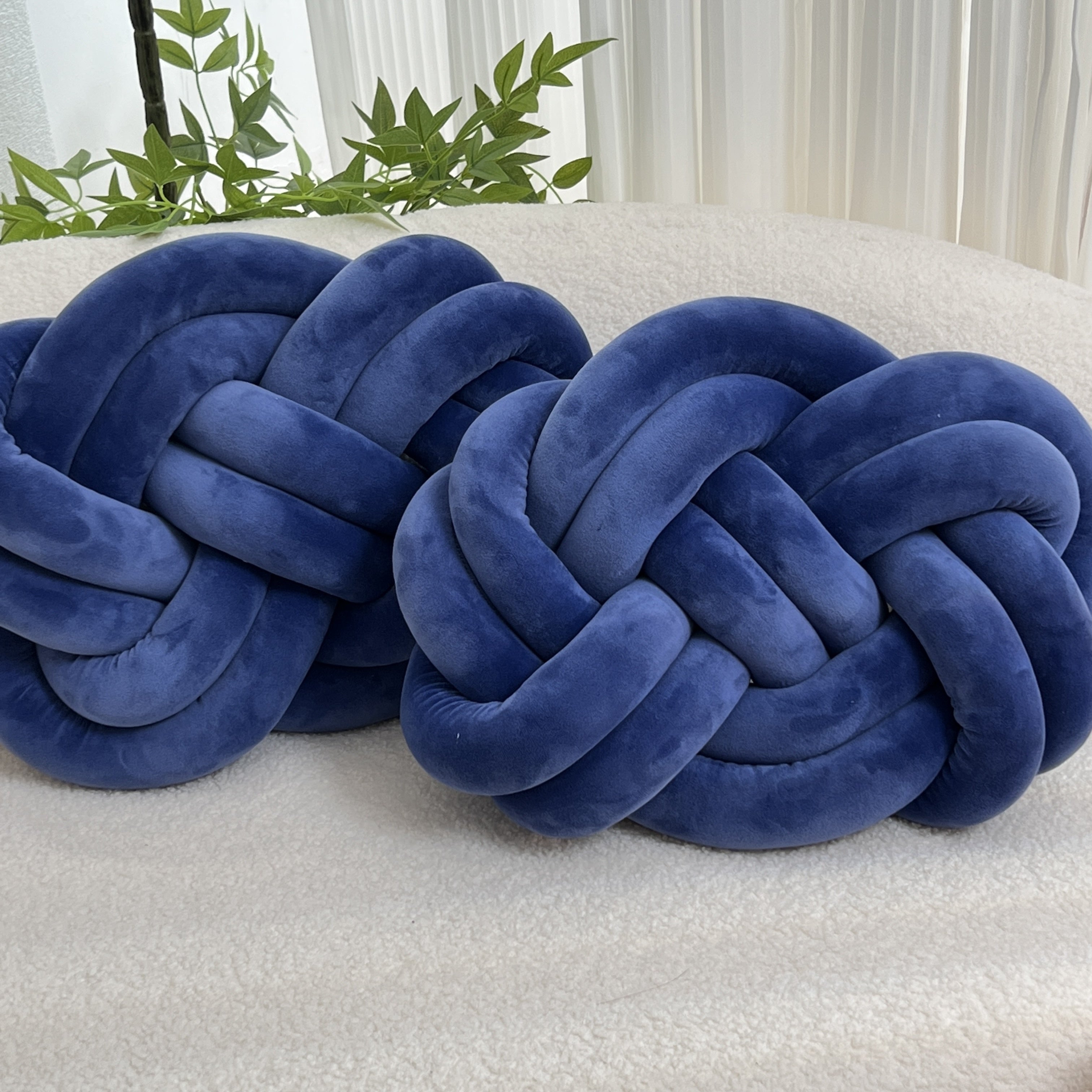 2 Pieces Button Ball Cushions - Soft Plush Cushions, Decorative Cushions for Bed, Sofa, and Living Room