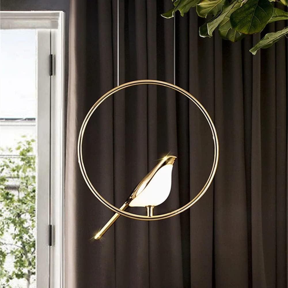 Candeeiro suspenso de círculos LED Creatieve Vogels