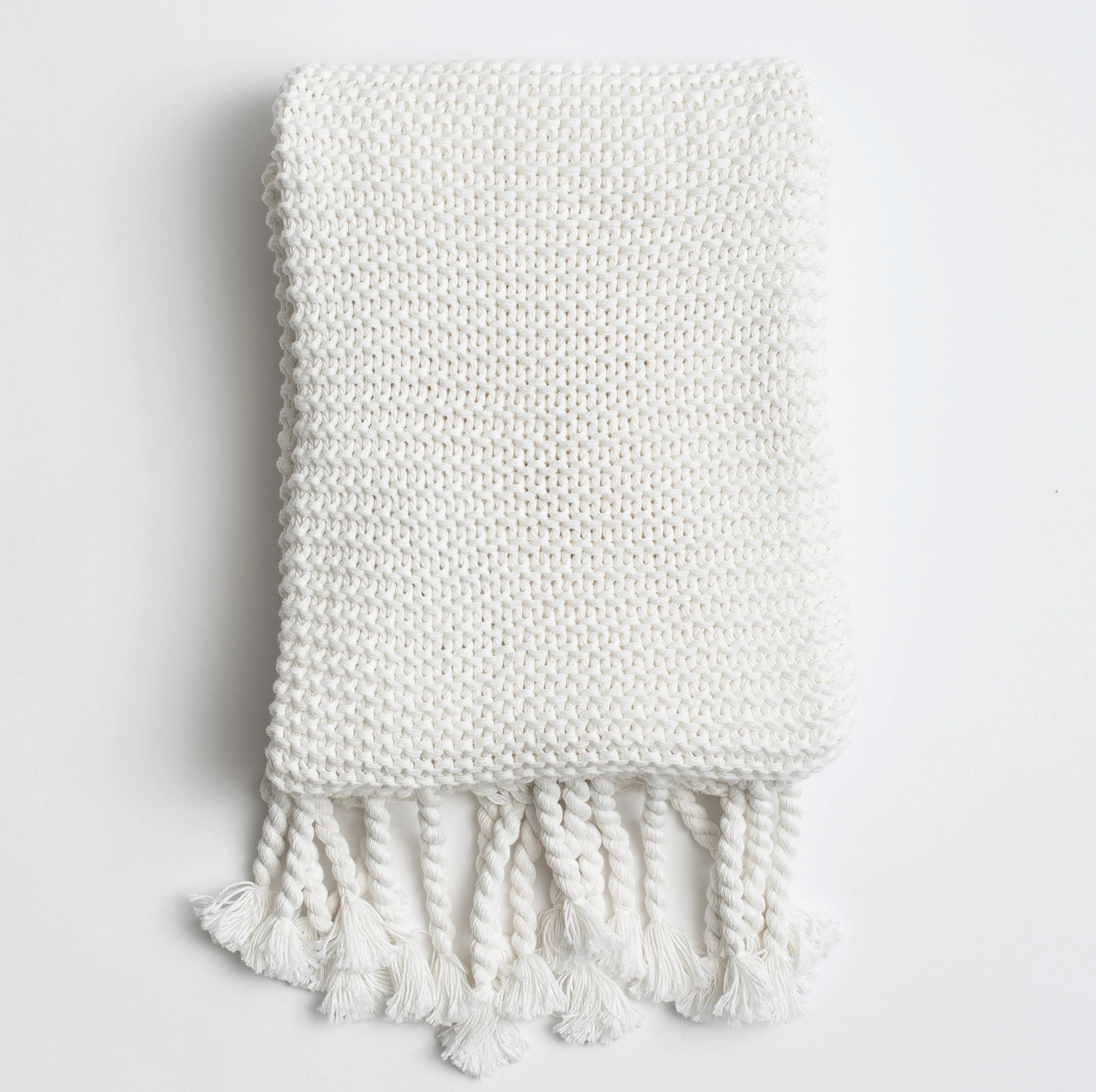 Manta de Malha Confortável de Algodão Biológico Extra Grande 137 x 183 cm