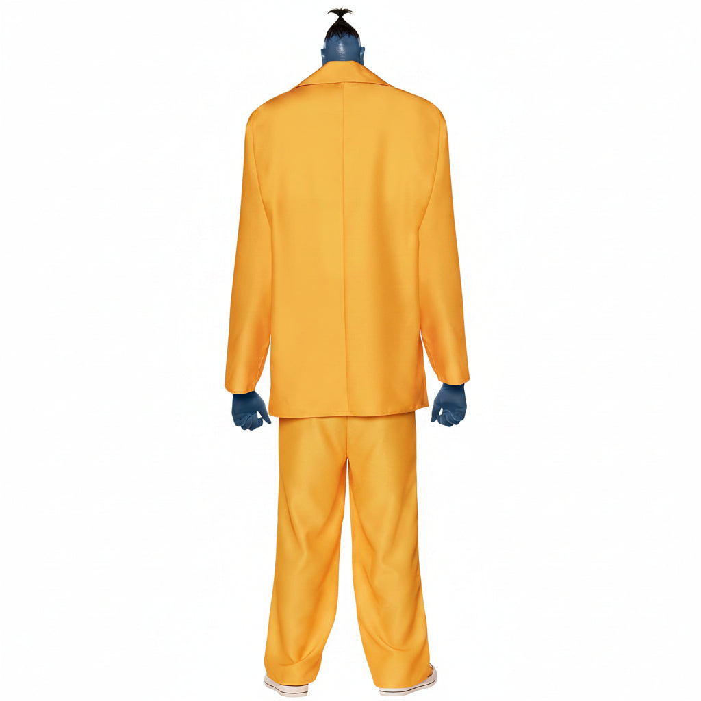 Fato de Halloween Masculino Completo Amarelo Divertido Carnaval