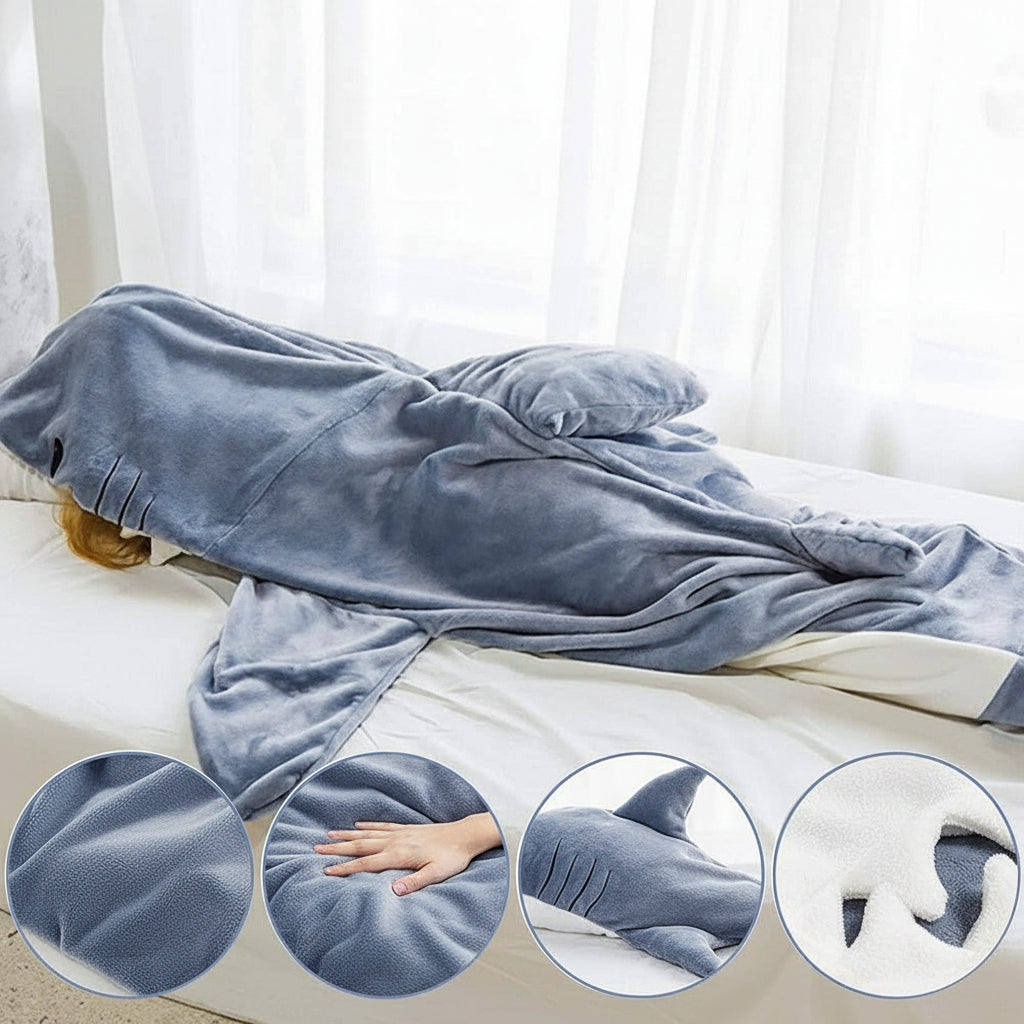Blanket Portable Shark Fleece Warm Cuddle