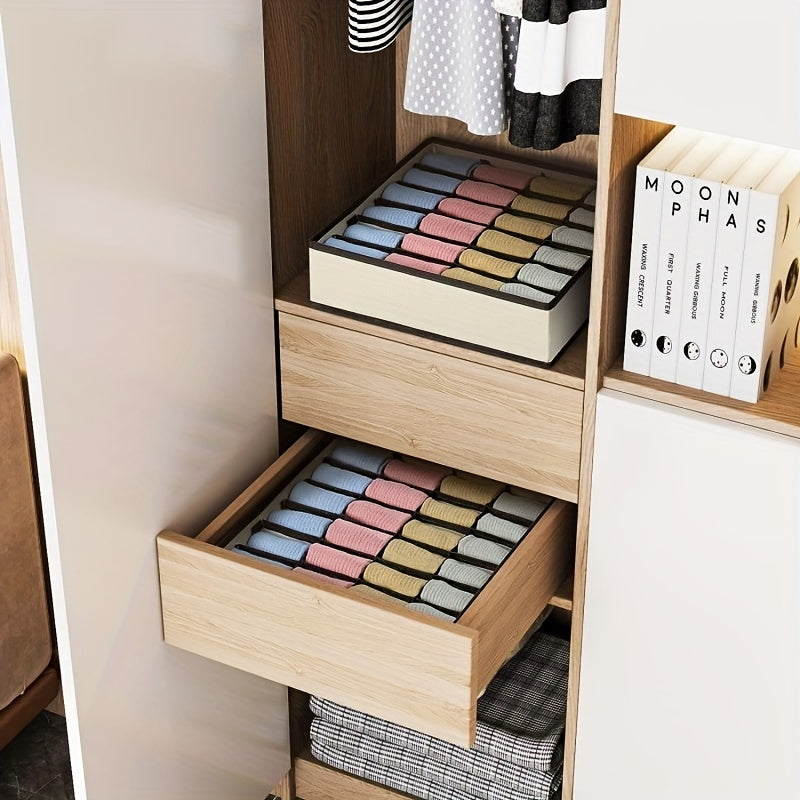 Set da 2 Organizer pieghevole per calze e biancheria intima con 24 scomparti