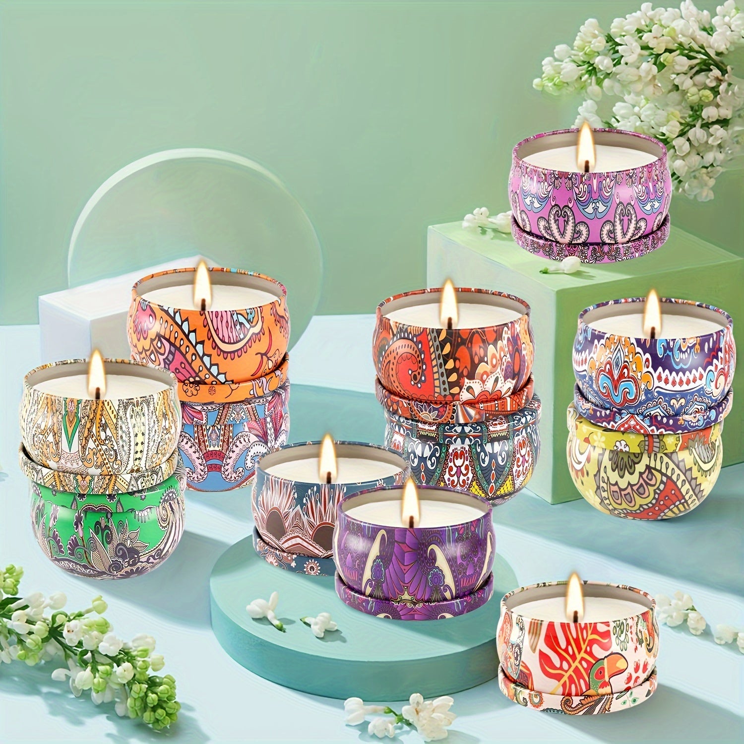 36pcs/pack Scented Candles Set - Valentine's Day Gift, 2.5oz Soy Wax Scented Candles