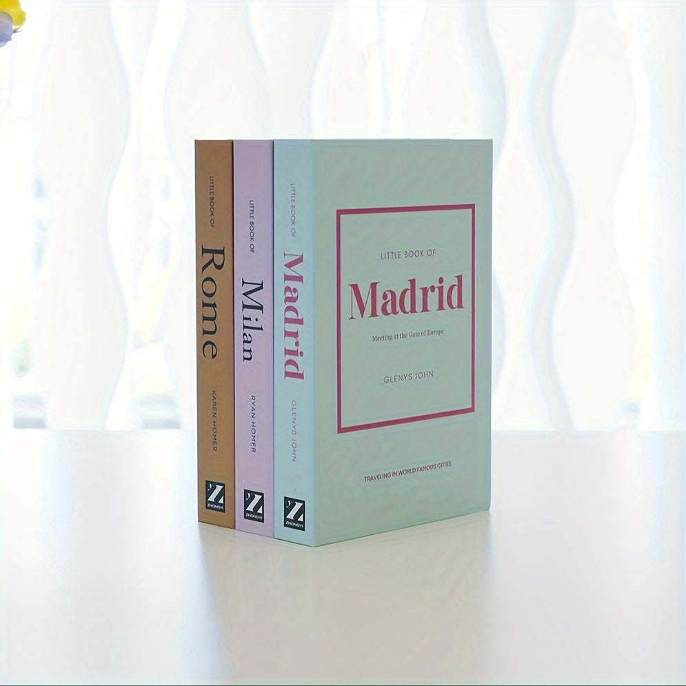 Classic Boekensteun Set met 3 Faux Boeken - Elegante Plankdecoratie