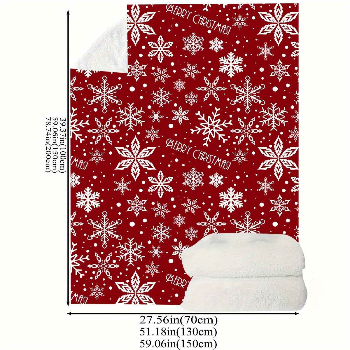 Manta de Pêlo Digital de Natal - Multifuncional, Lavável à Máquina, 70cm x 130cm