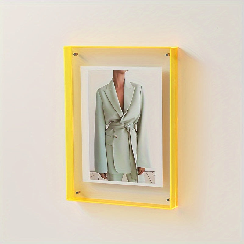 Marco de fotos acrílico DIY - Marco transparente para póster para dormitorio y decoración de mesa