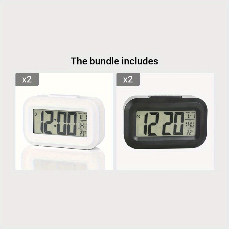SilentTime - Silent LED Alarm Clock with Date and Temperature Display