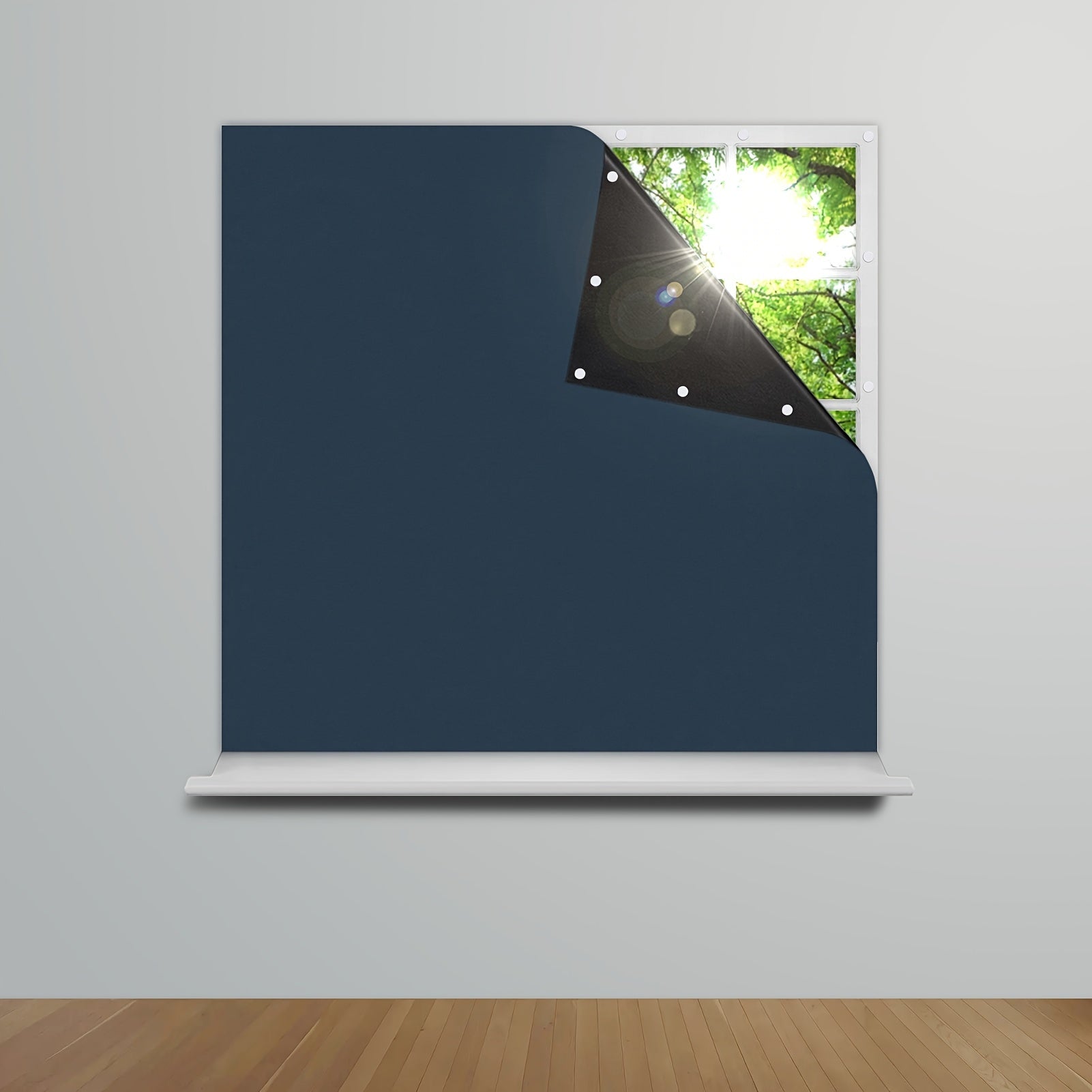 1 Peça de Cortinas Opacas - Persianas Opacas Portáteis, Revestimento de Janelas para Quarto e Sala de Estar