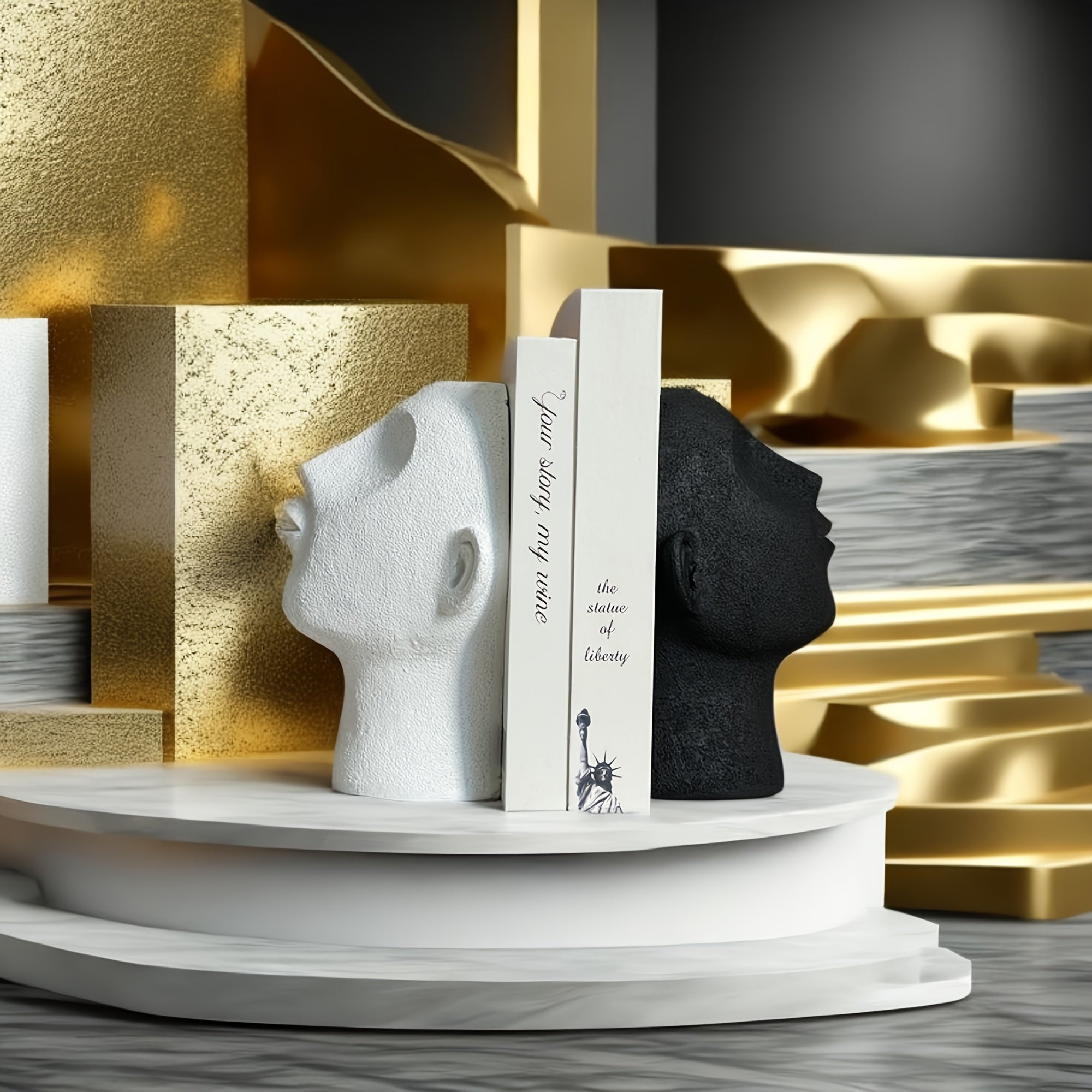 FantasyHead - Harsen Hoofd Boekensteun - Decoratieve Boekenstopper voor Diverse Kamers