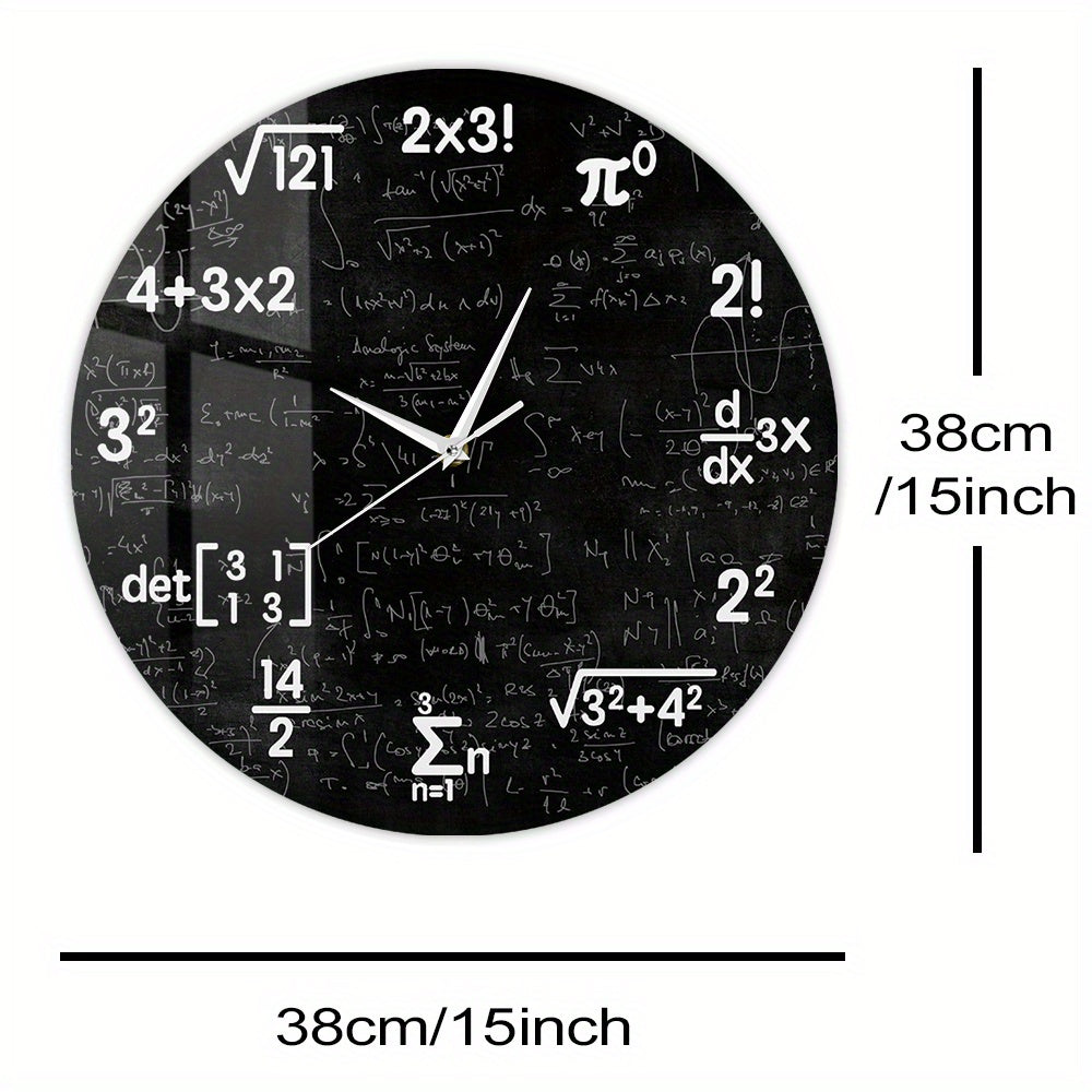 MathMirror - Orologio da parete acrilico silenzioso con formule matematiche