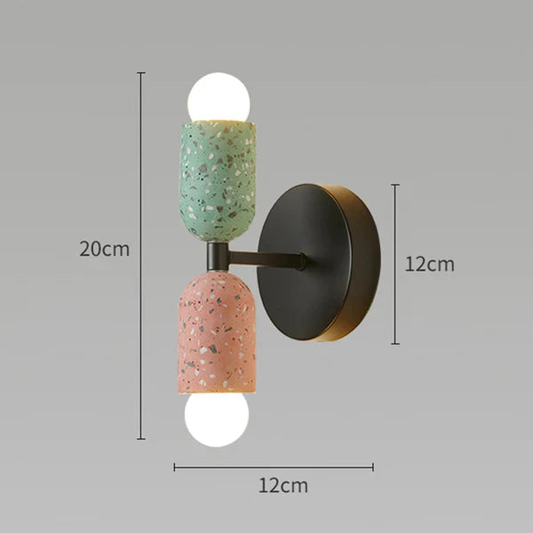 Lampada da parete creativa a doppia testa per la casa