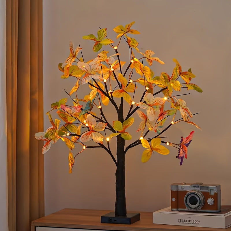 GlowBirch - Elegant LED Birch Butterfly Lamp for Rooms and Festive Atmosphere