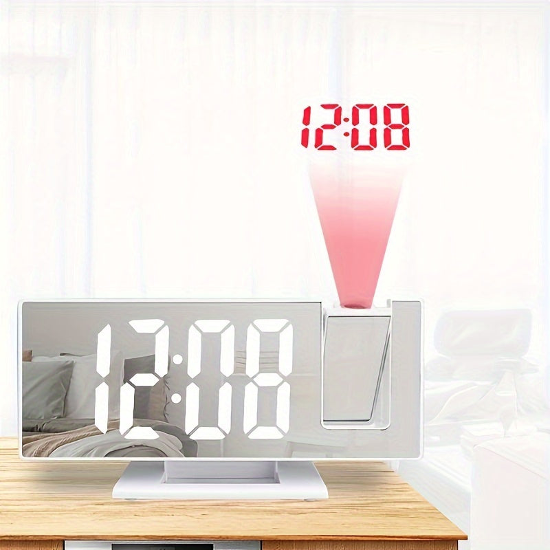 ProjectTime - Large LED Mirror Clock with Projection