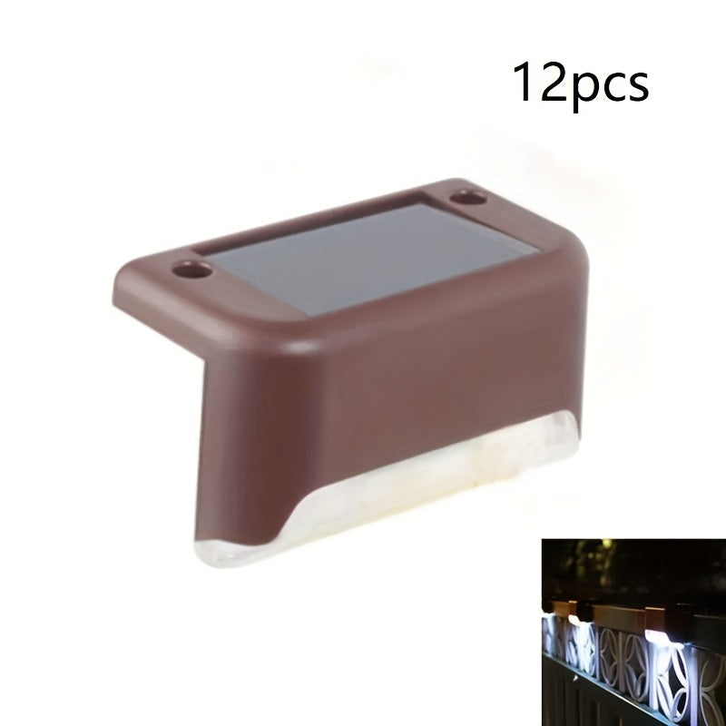 SolarEdge - Lampade da terrazza LED impermeabili, illuminazione per scale a pannello solare