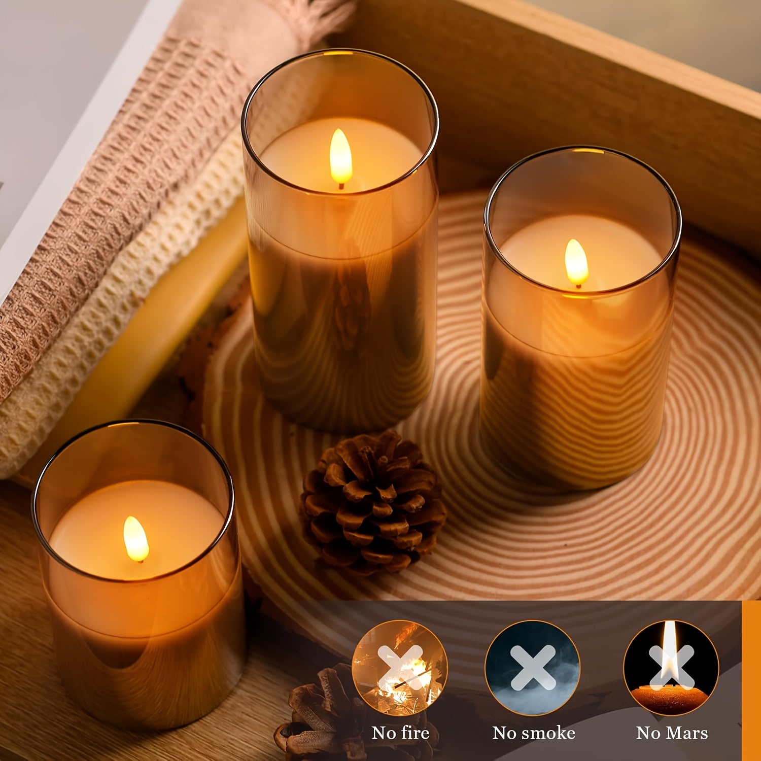Set di Candele LED Senza Fiamma con Telecomando – 8 Modalità di Lampade a Candela Tremolanti per Interni ed Esterni – Plastica ad Alta Trasparenza