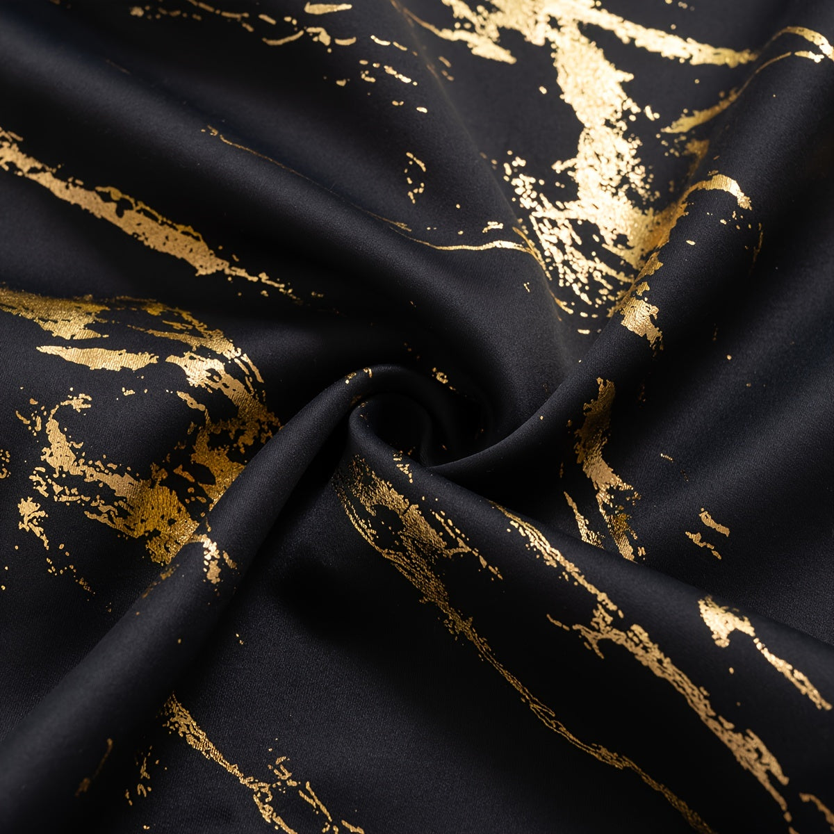 2 Pieces Bronzing Marble Print Blackout Curtains - Sunshade for Living Room and Bedroom