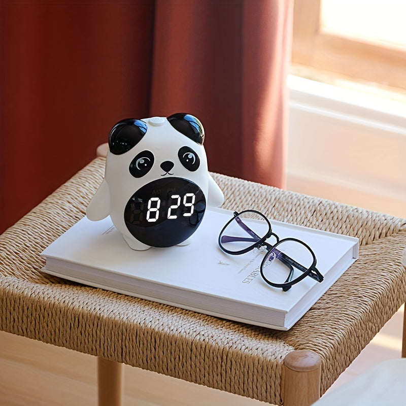 PandaGlow - Schattige USB Oplaadbare Wekker met Temperatuurweergave