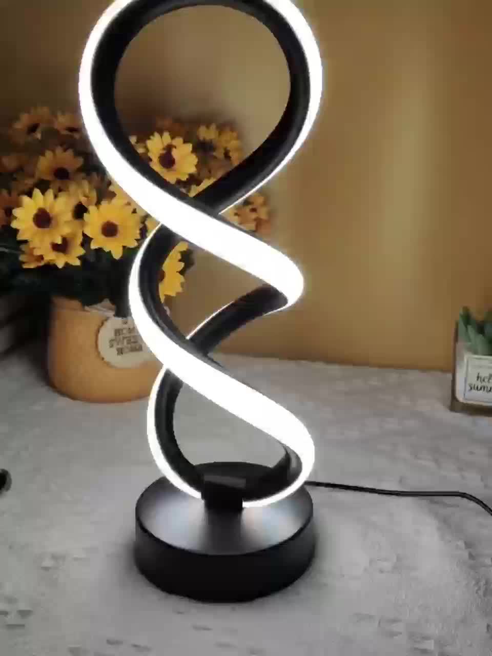 SpiraLux - Modern Spiral Table Lamp with Three Color Settings
