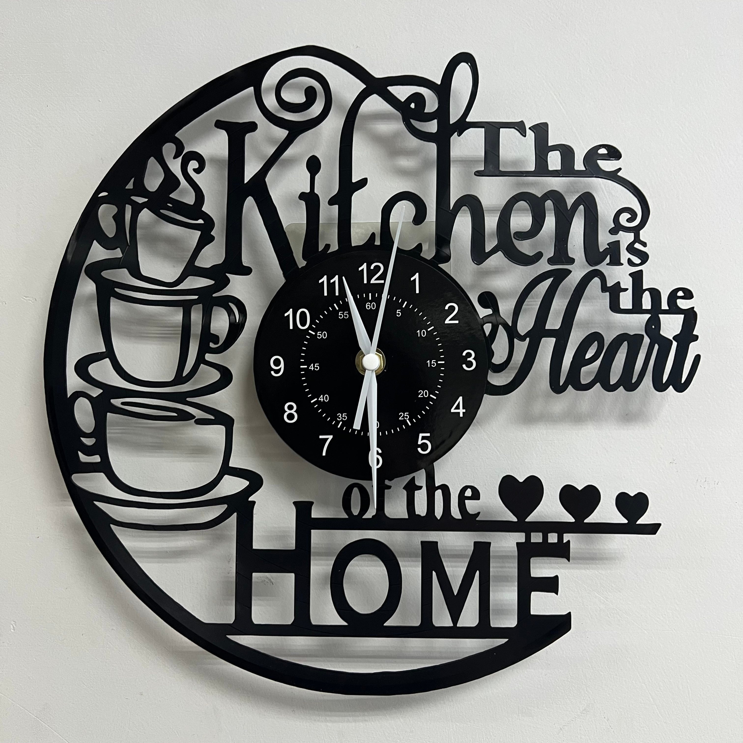 Vinyl Record Wall Clock - Silent Clock for Living Room, Bedroom, and Kitchen
