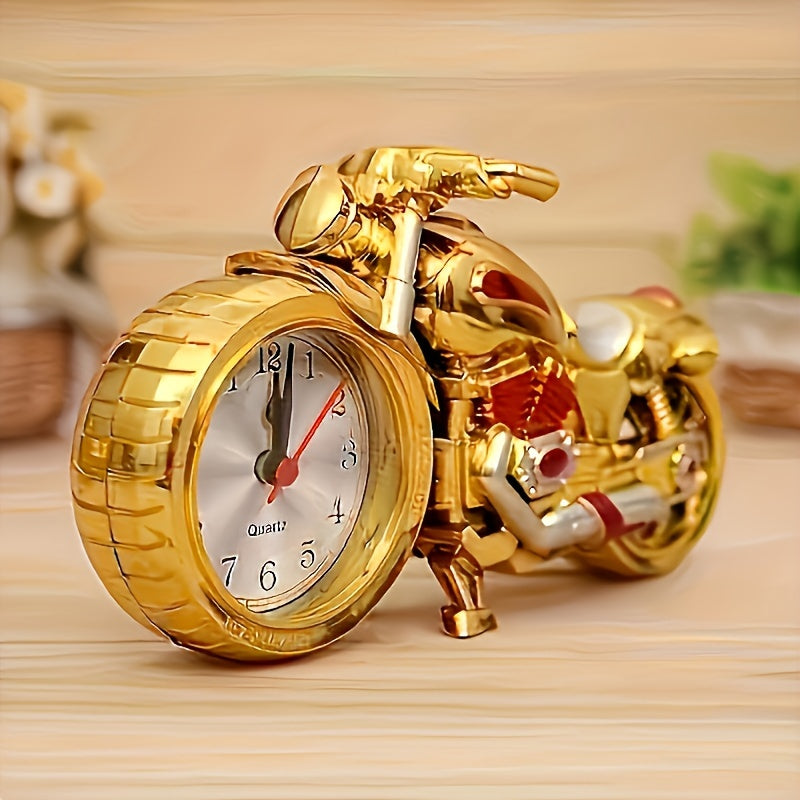 MotoClock - Reloj despertador de motocicleta de dibujos animados con mecanismo de cuarzo suizo