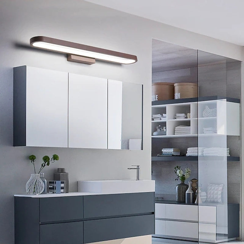 Lampada da parete Leigh Moderne Lineare, Oro, Camera da letto/Bagno, Metallo