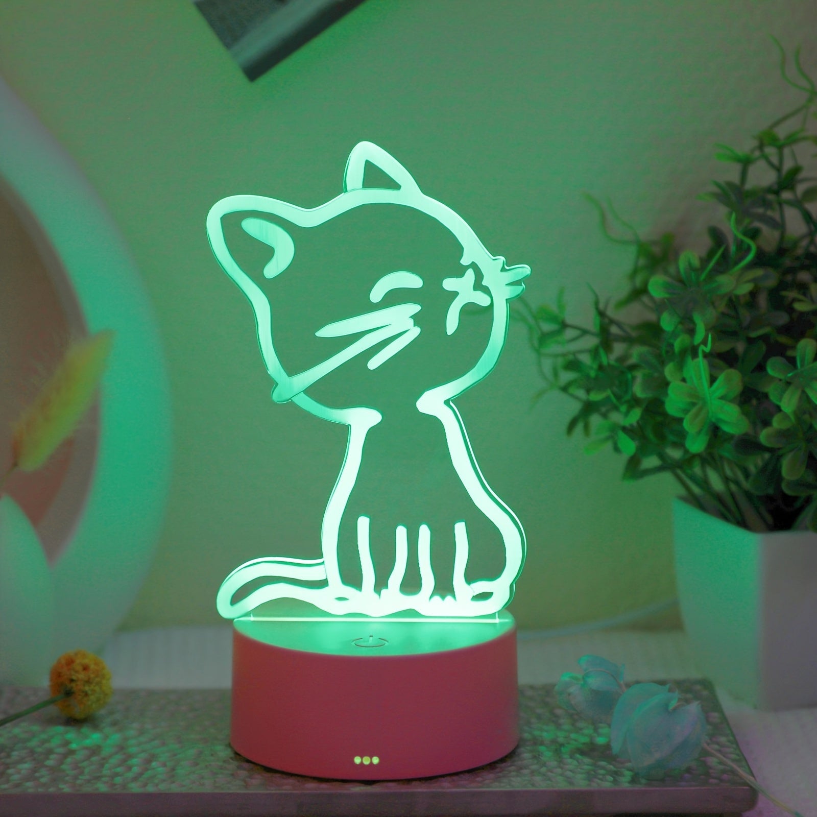 GlowPaw - Lampada Notturna 3D Kat a Controllo Tattile