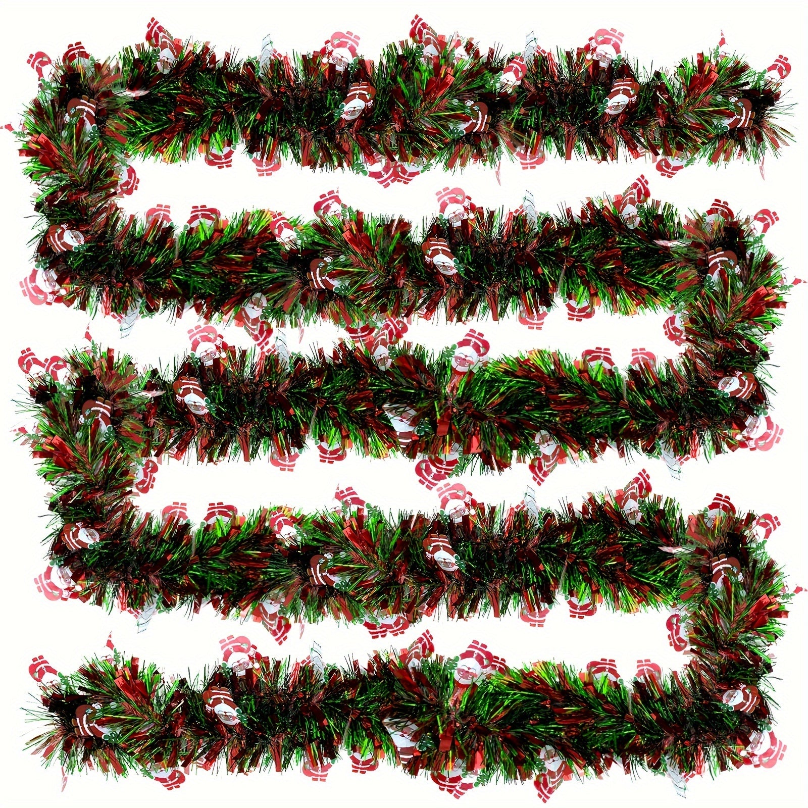 FestiveTinsel - Red and Green Metallic Garlands