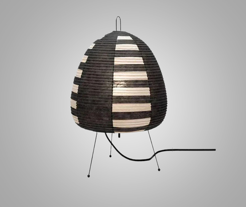 LumiZen – Japanese Paper Table Lamp in Retro Style, Traditional Lighting for Bedroom and Living Room