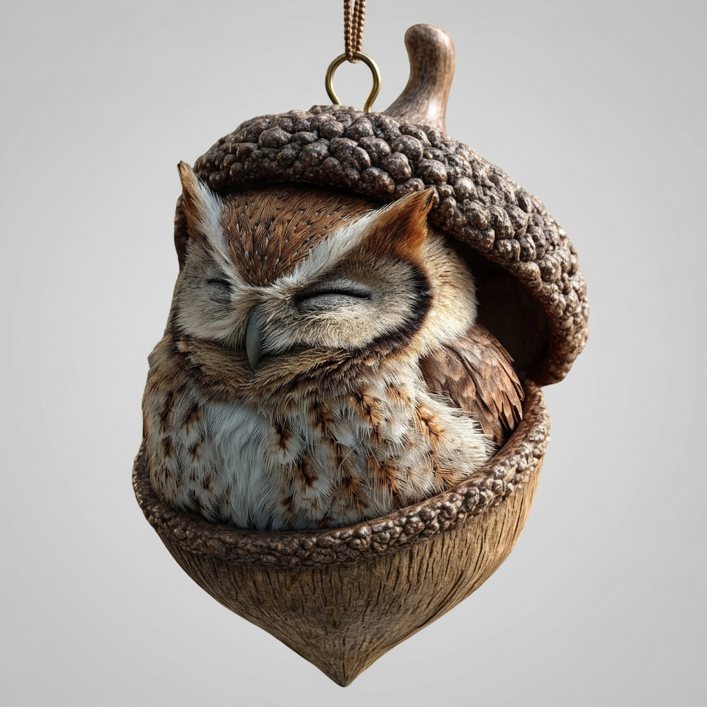 Decoração para Casa Estatueta de Animal Resina Natural Decoração de Bolota