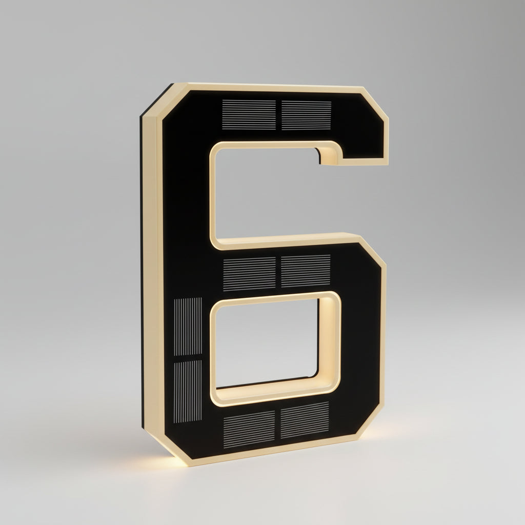Solar House Number Light LED Display Waterproof Solar Powered