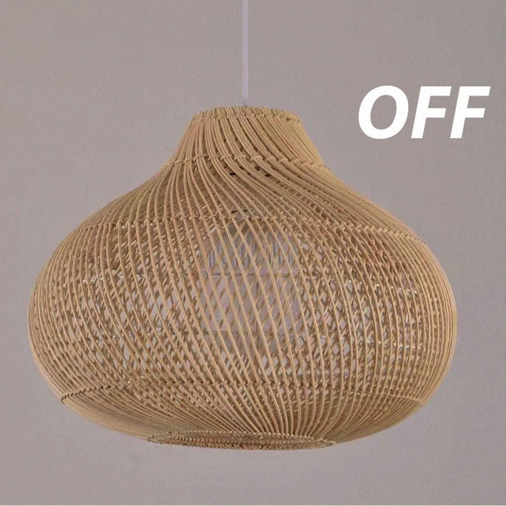 Lámpara colgante isleña boho natural hecha a mano
