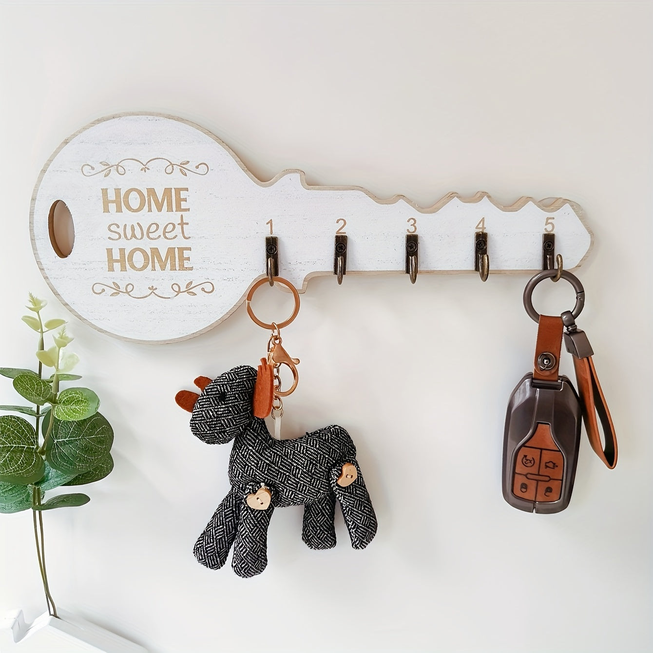 RusticHook - Retro Wand Decoration Floating Shelves with Key Hooks