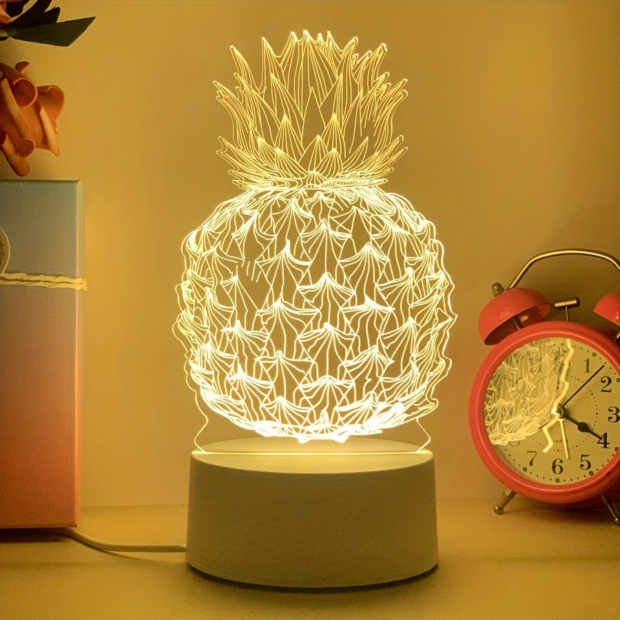 PineGlow - Abacaxi Candeeiro Noturno LED 3D