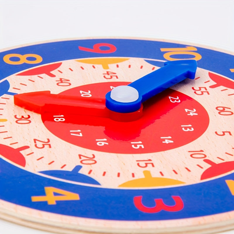 Orologio Educativo in Legno - Orologio Giocattolo per Bambini per Imparare l'Ora, Perfetto per Regali di Natale e Halloween